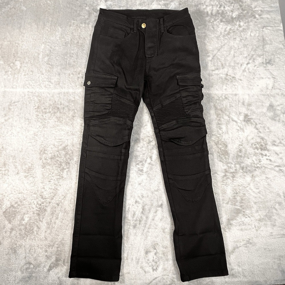 Volero Mens Motorcycle Riding Long Pants Size S Black Pads Tear Resistant Racing